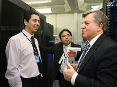 Servidores da STI Pimenta e Kabayashi com o ministro Dalazen