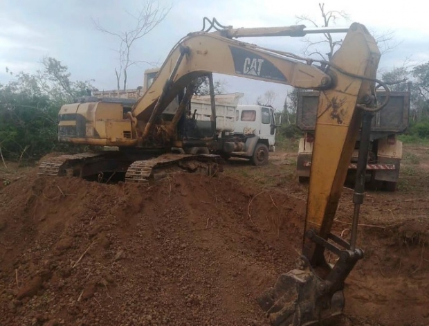 Chacoror: equipe do Judicirio flagra extrao de recursos minerais em Estiro Cumprido