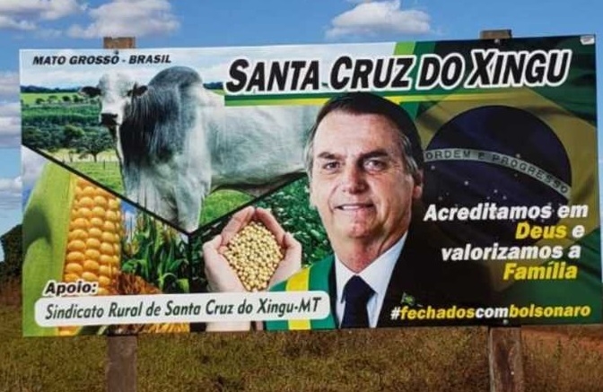 Justia manda sindicato rural retirar outdoors em apoio a Bolsonaro