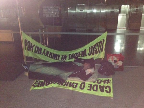 Antnio Gilberto da Silva, primeiro a fazer greve de fome em frente ao Conselho Federal da OAB