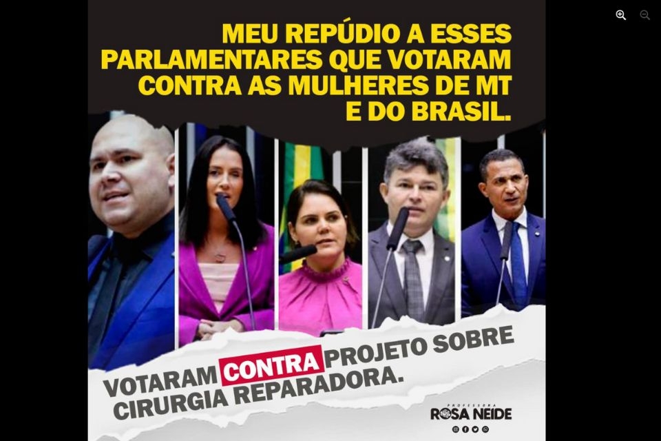 Justia nega pedido do PL para que Rosa Neide retire publicao sobre deputados bolsonaristas